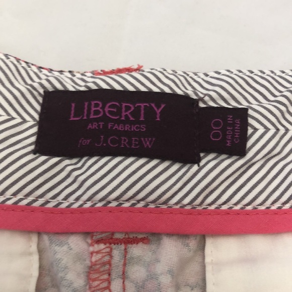 J.Crew Floral print 100% cotton chino shorts sz 00 - Picture 6 of 8
